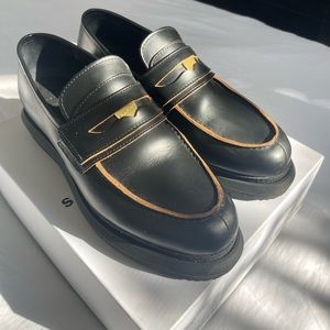 Sacai Leather Coin Loafers